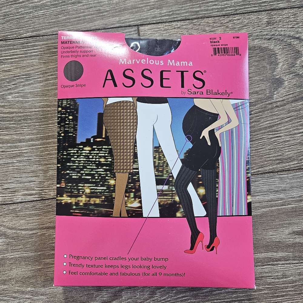 Assets by SPANX Marvelous Mama Maternity Tights in Opaque Stripe